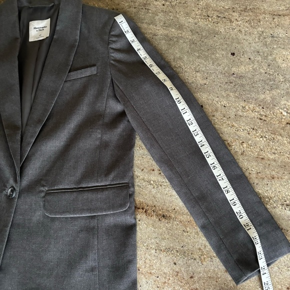 Abercrombie Midweight Classic Blazer Size Xsmall Dark Grey - Picture 7 of 9